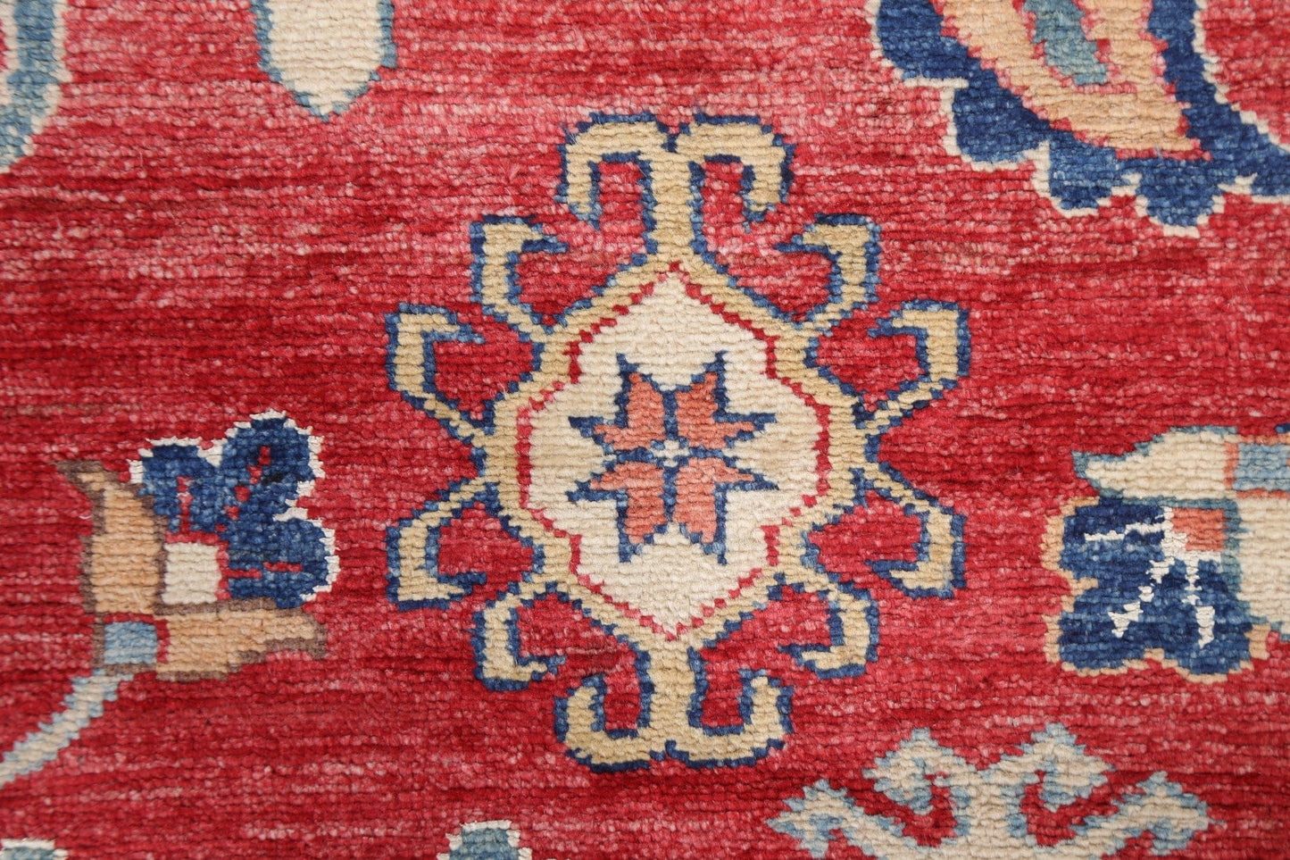 Vegetable Dye Super Kazak Handmade Wool Rug 3x5