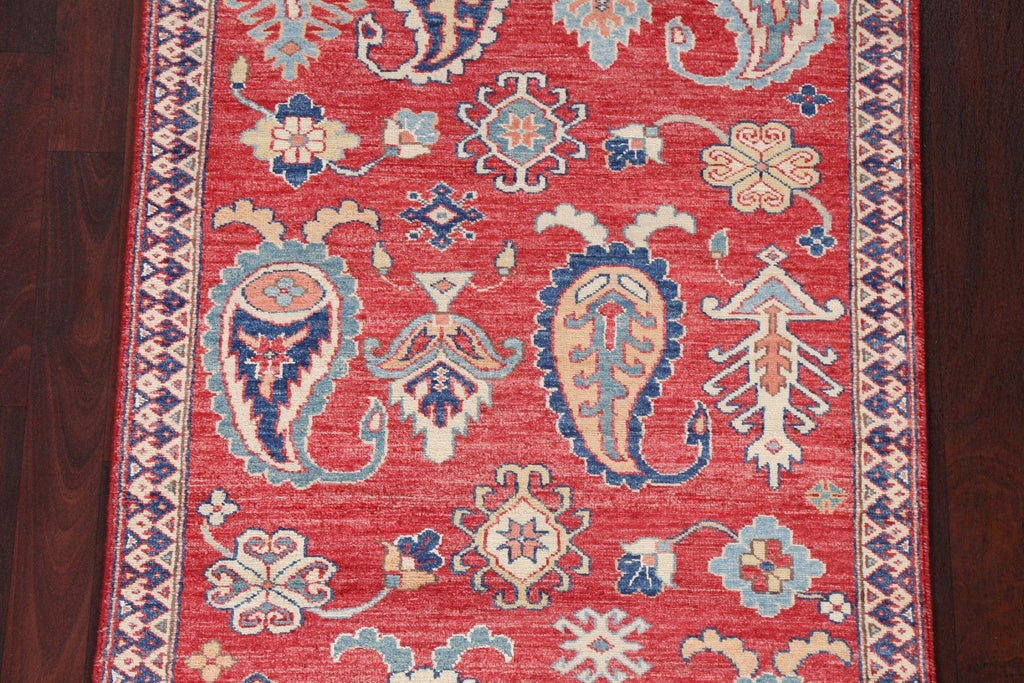 Vegetable Dye Super Kazak Paisley Wool Rug 3x5