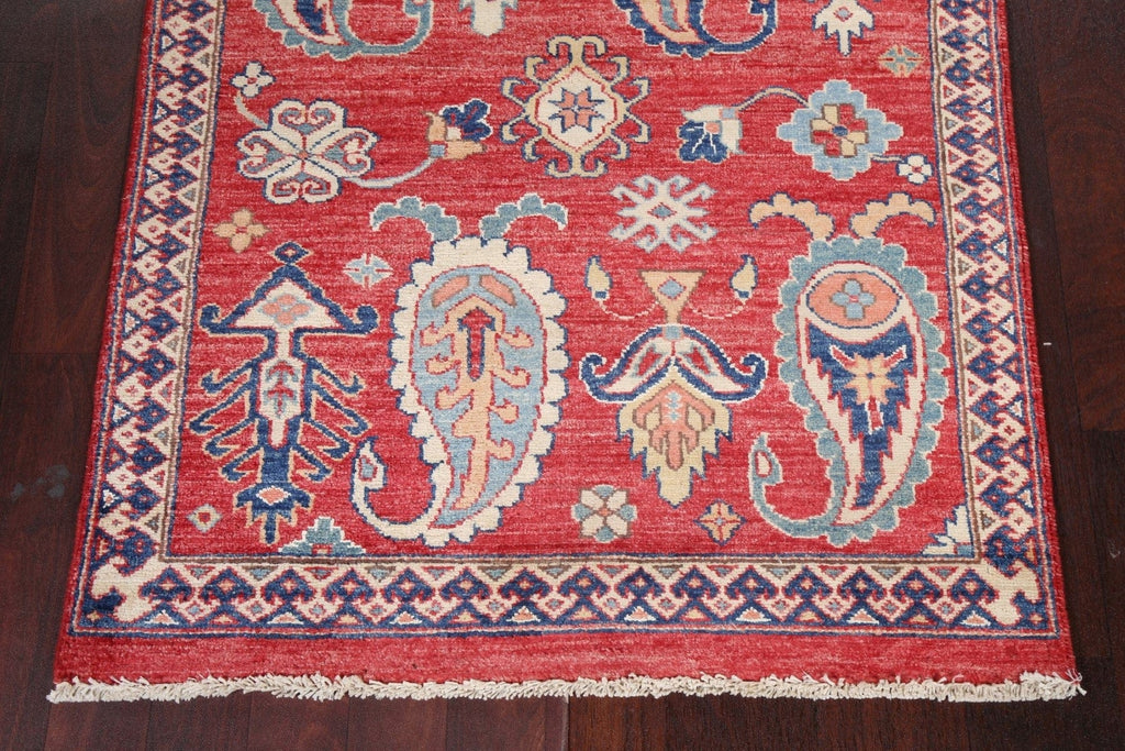 Vegetable Dye Super Kazak Paisley Wool Rug 3x5