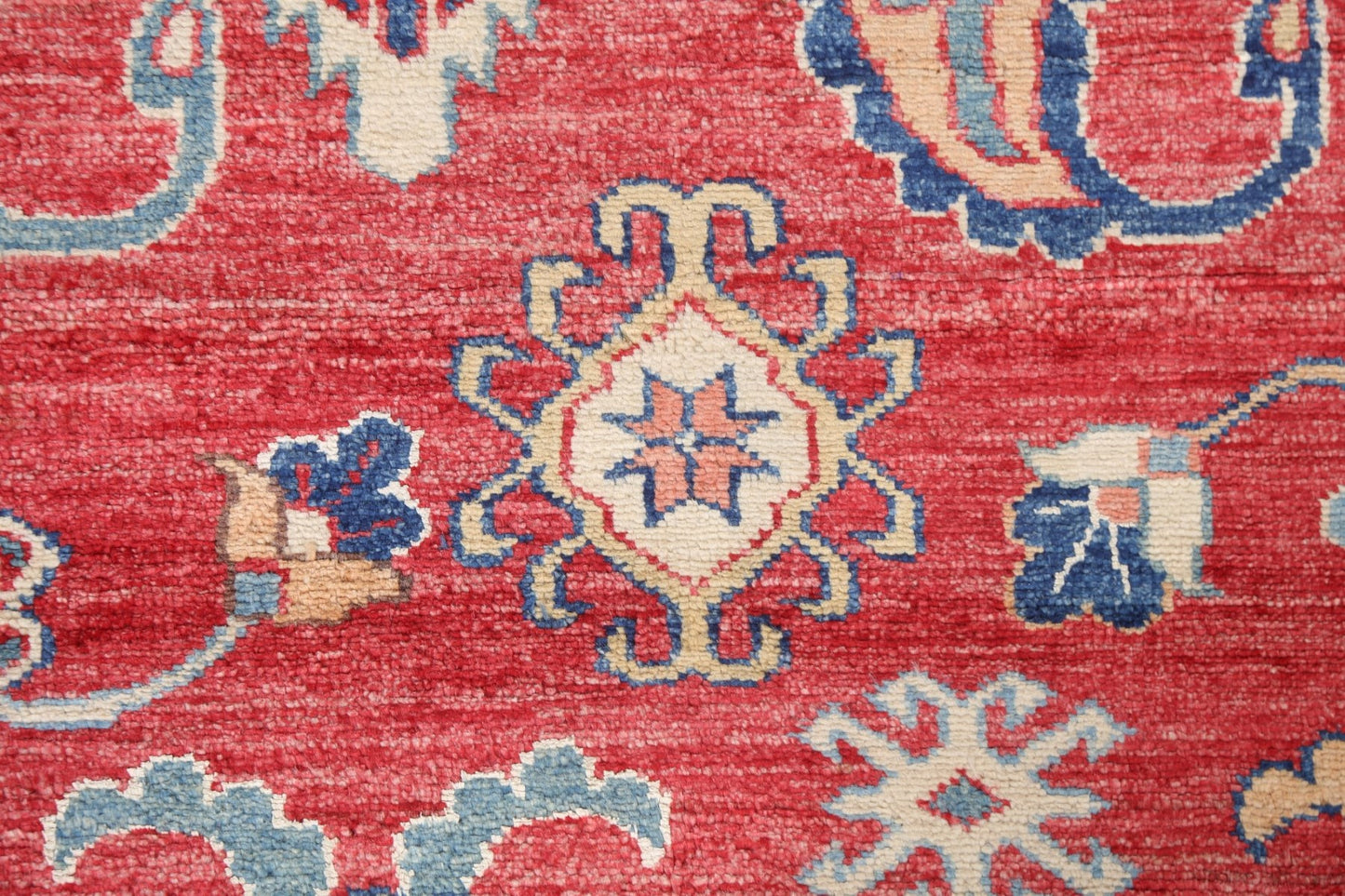 Vegetable Dye Super Kazak Paisley Wool Rug 3x5