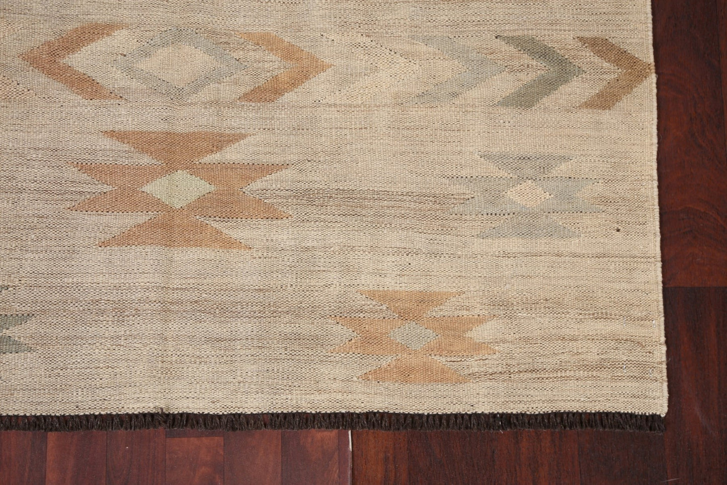 Natural Dye Kilim Flat-Weave Area Rug 5x6