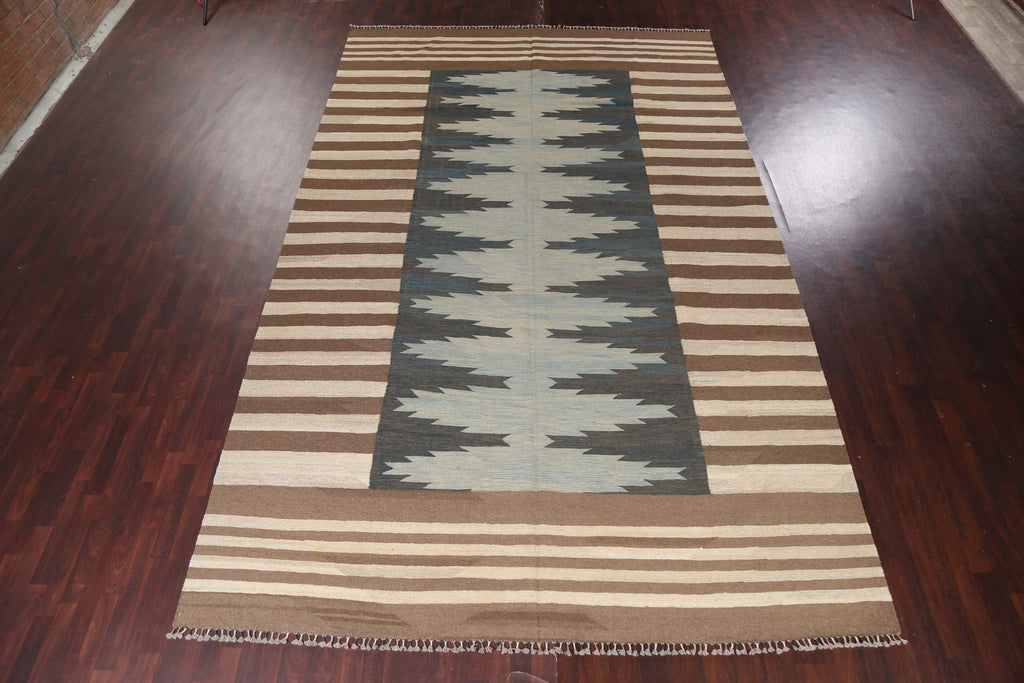 Natural Dye Kilim Flat-Weave Large Rug 10x16