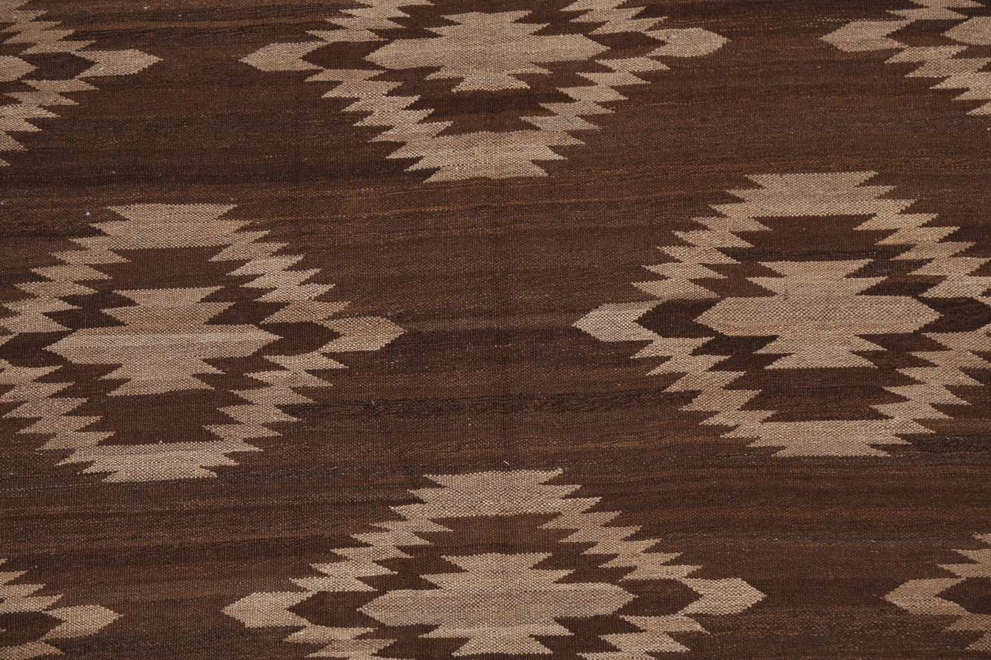 Natural Dye Brown Kilim Tribal Area Rug 5x6