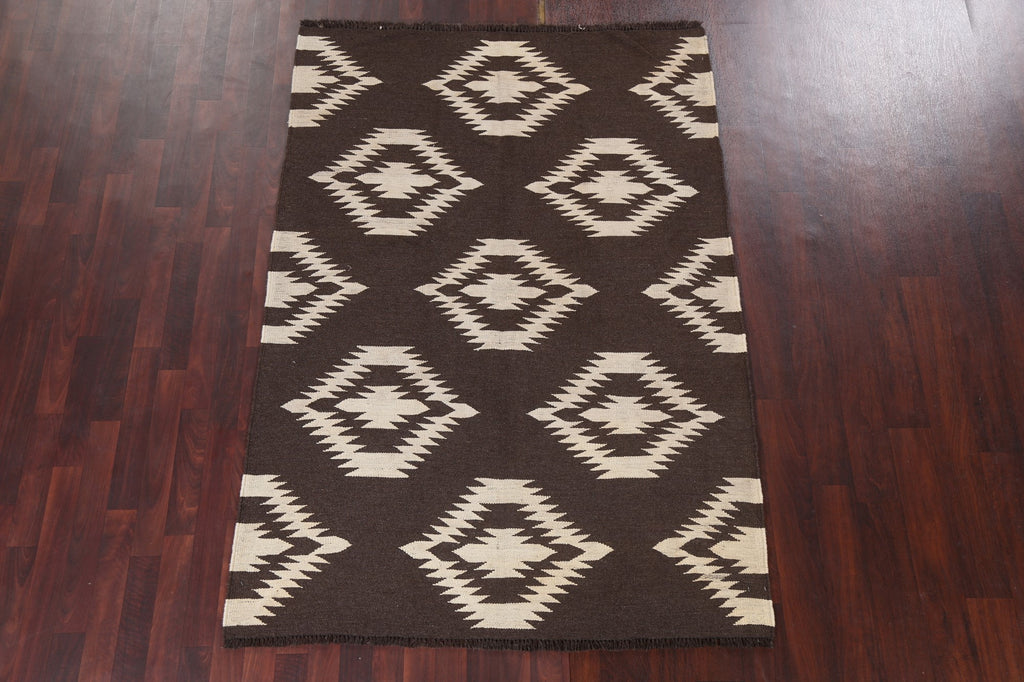 Tribal Kilim Natural Dye Area Rug 5x7