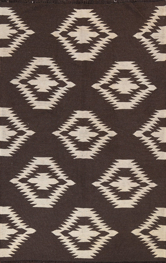 Tribal Kilim Natural Dye Area Rug 5x7