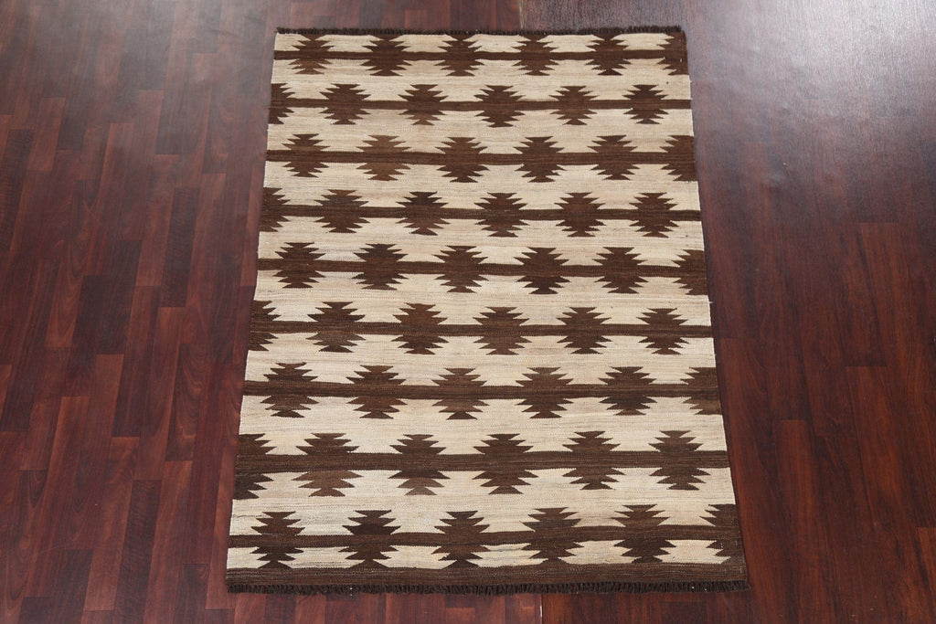 Natural Dye Tribal Kilim Oriental Area Rug 5x6