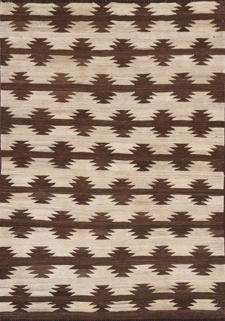 Natural Dye Tribal Kilim Oriental Area Rug 5x6