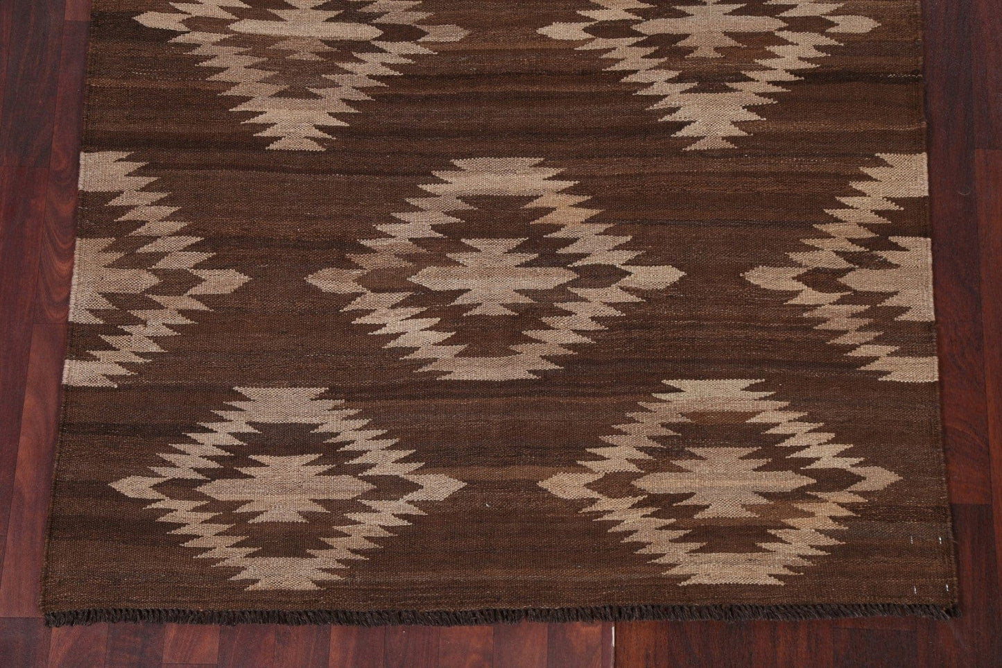 Geometric Kilim Natural Dye Area Rug 5x7