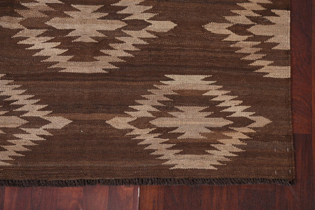 Geometric Kilim Natural Dye Area Rug 5x7