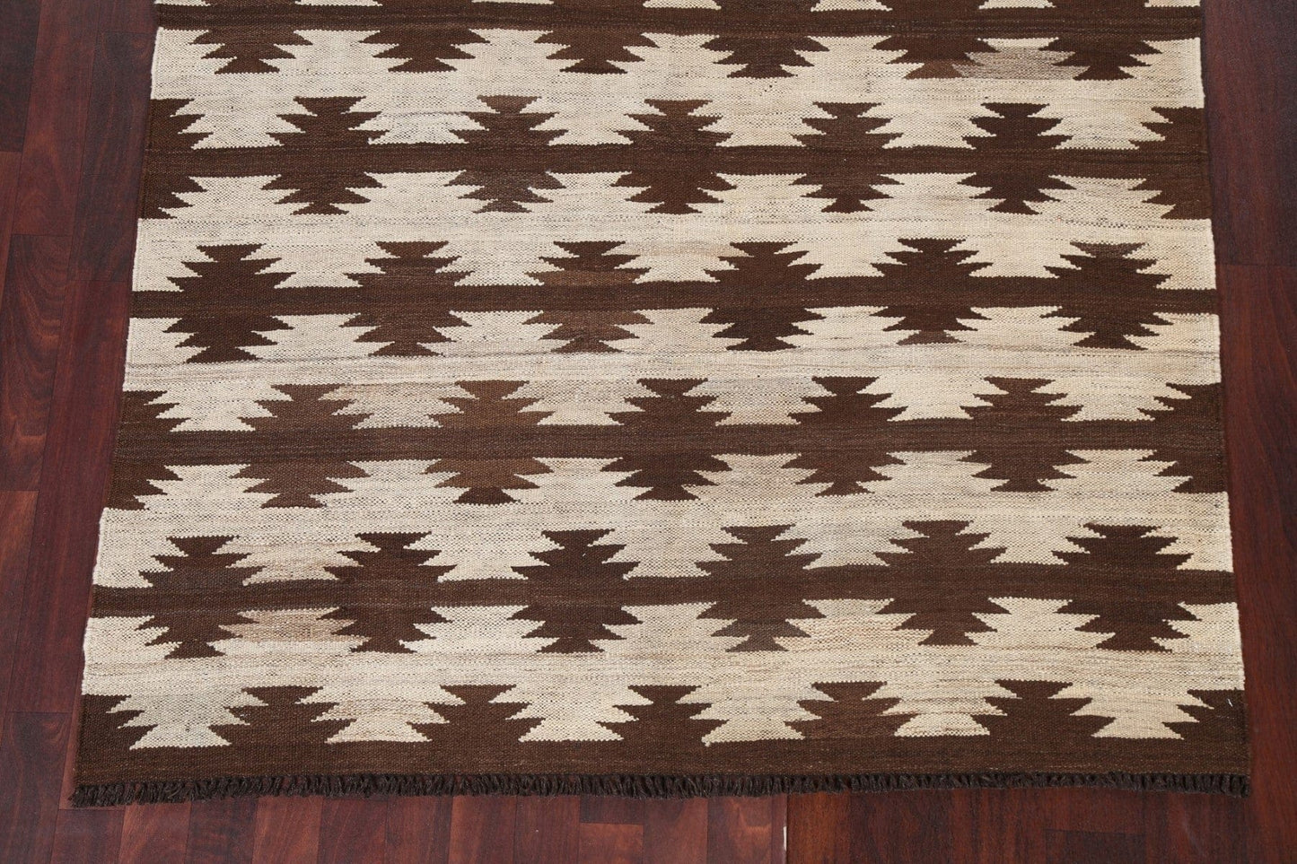 Natural Dye Wool Kilim Oriental Area Rug 5x6