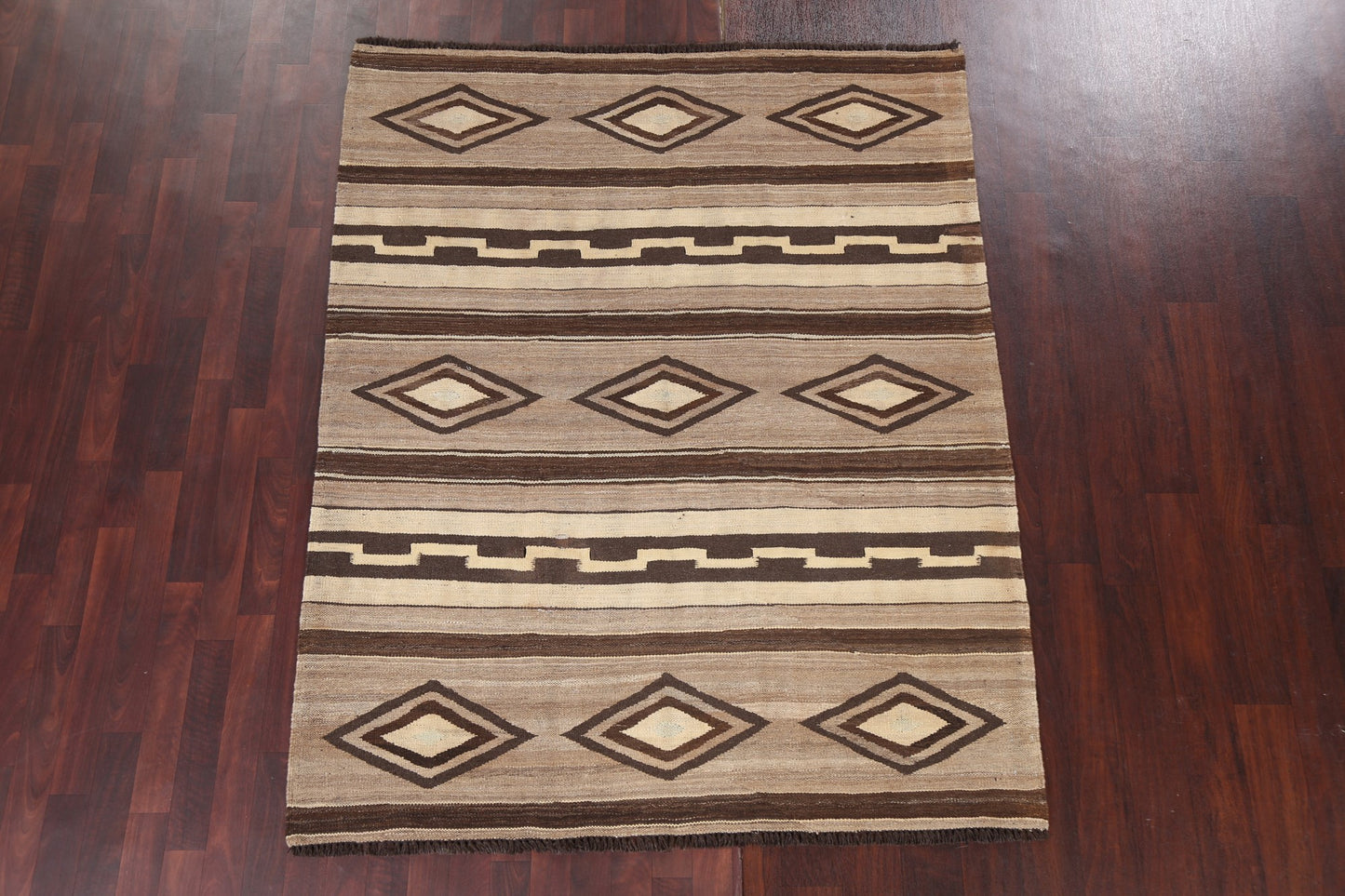 Natural Dye Kilim Oriental Area Rug 5x7