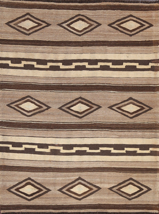 Natural Dye Kilim Oriental Area Rug 5x7