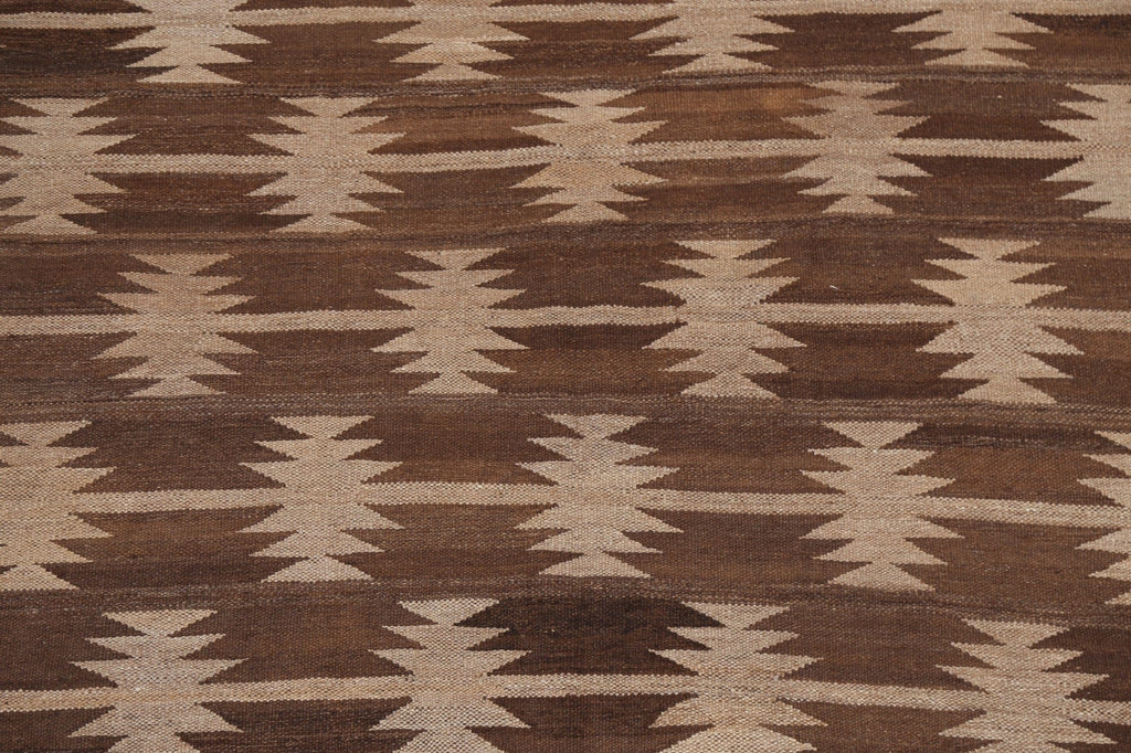 Wool Geometric Kilim Natural Dye Area Rug 5x7