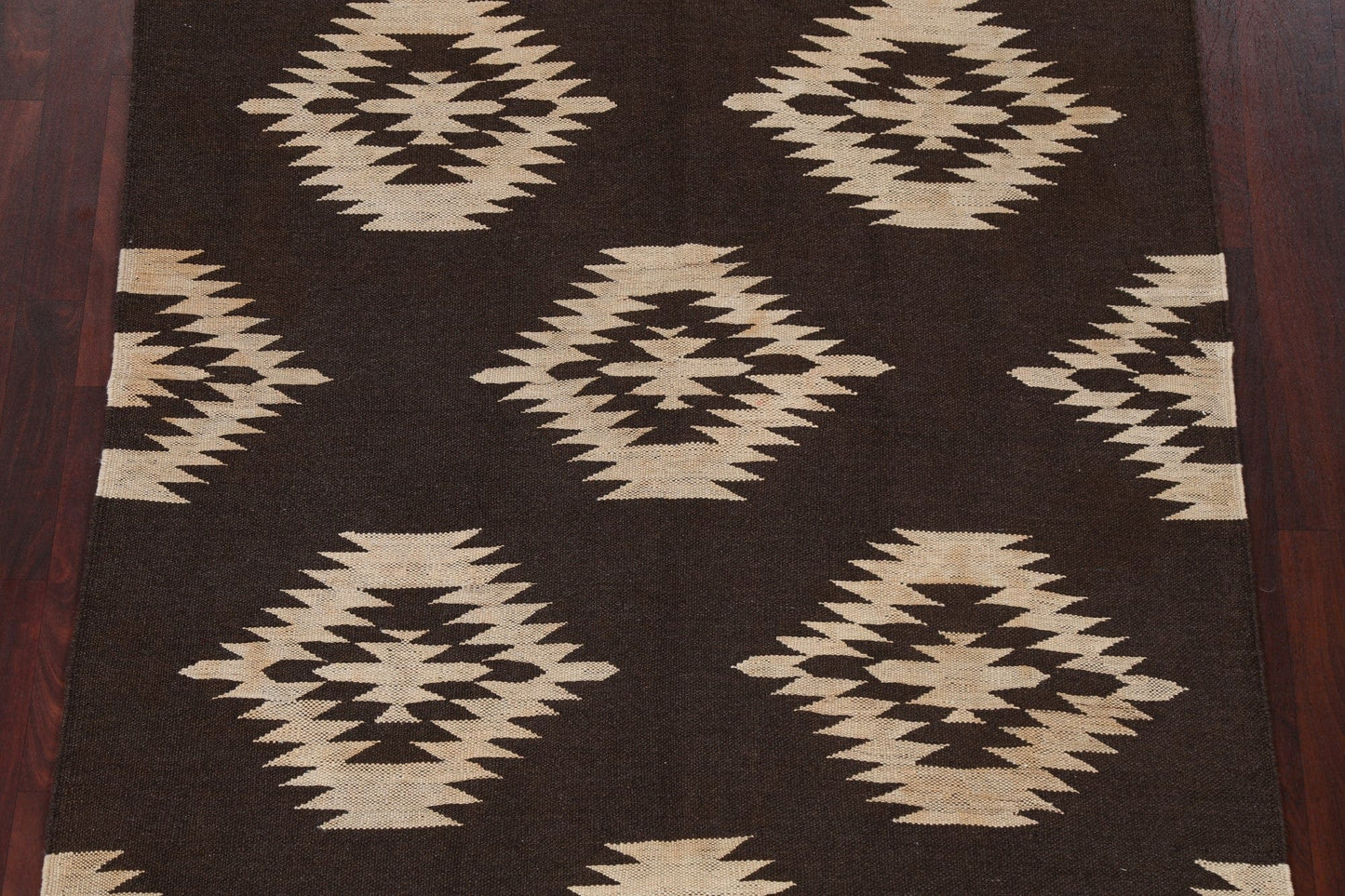 Natural Dye Kilim Wool Area Rug 5x7