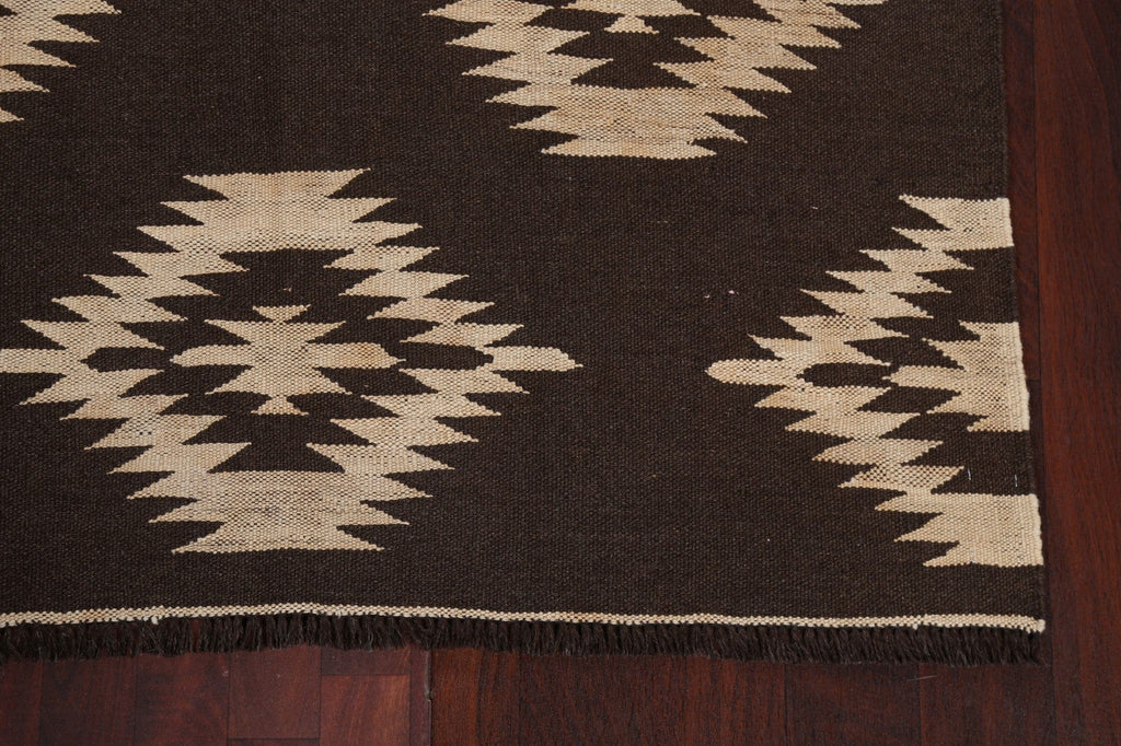 Natural Dye Kilim Wool Area Rug 5x7