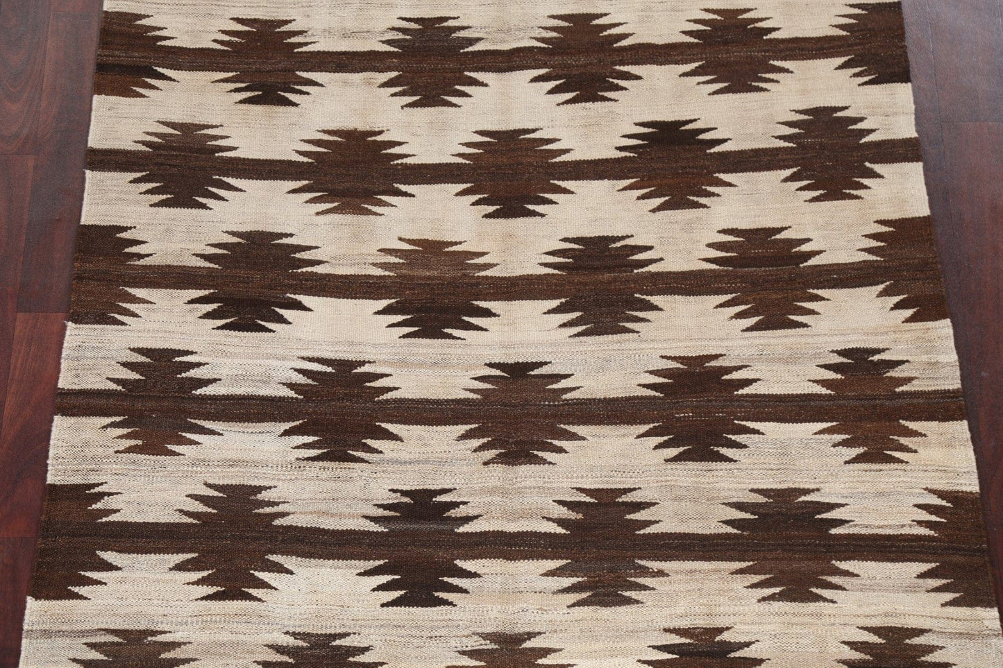 Natural Dye Kilim Wool Area Rug 5x7