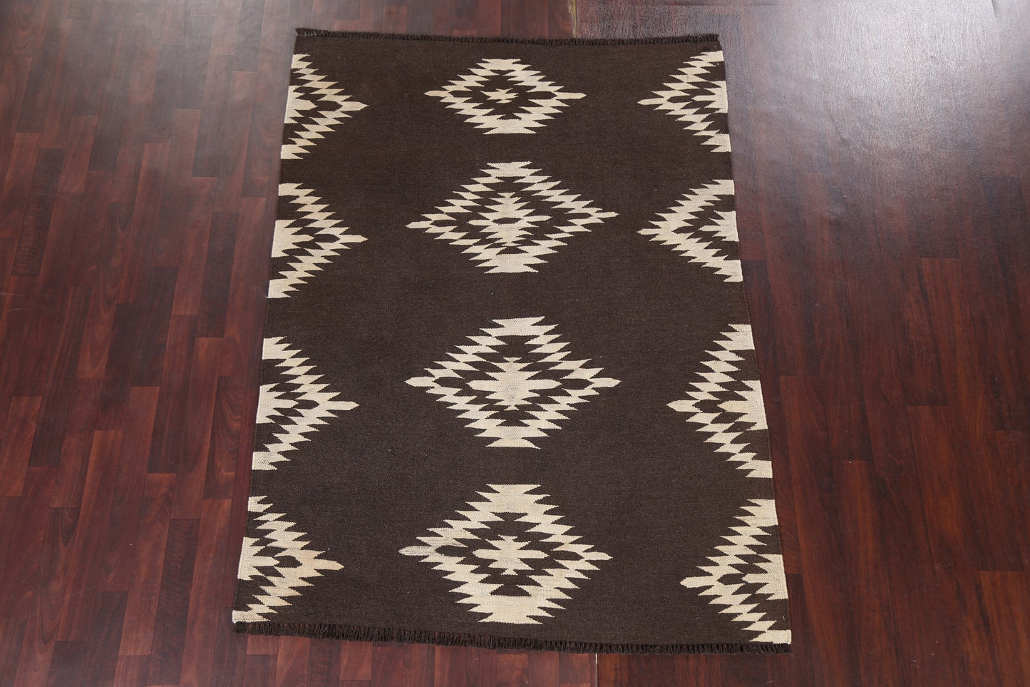 Natural Dye Kilim Wool Area Rug 5x7