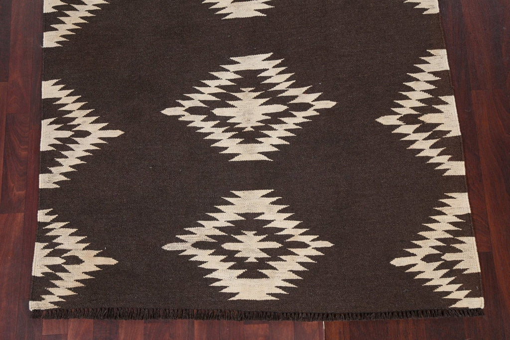 Natural Dye Kilim Wool Area Rug 5x7