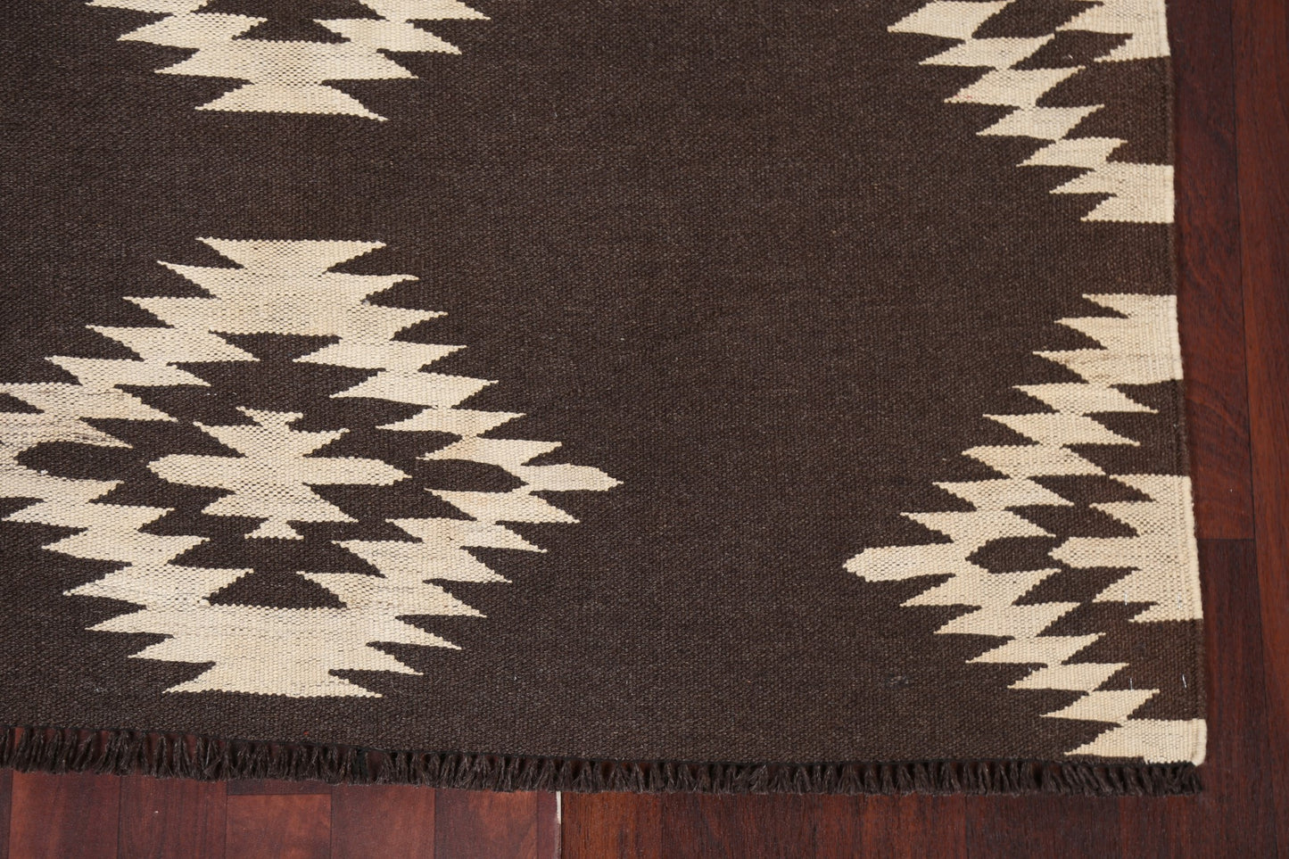 Natural Dye Kilim Wool Area Rug 5x7