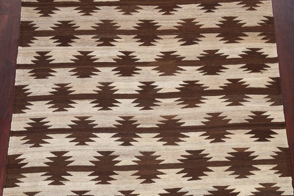 Natural Dye Tribal Kilim Wool Area Rug 5x6