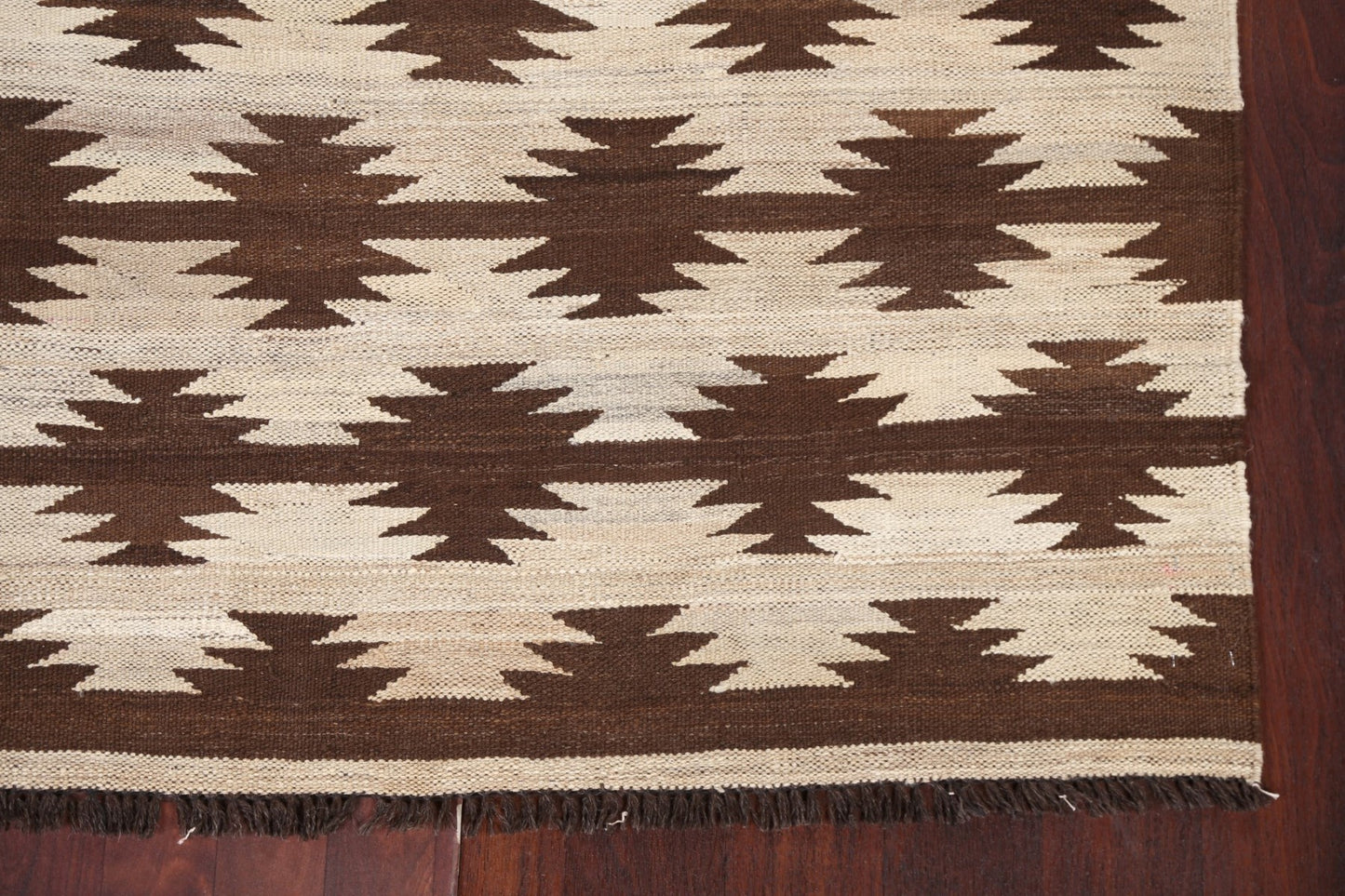 Natural Dye Tribal Kilim Wool Area Rug 5x6