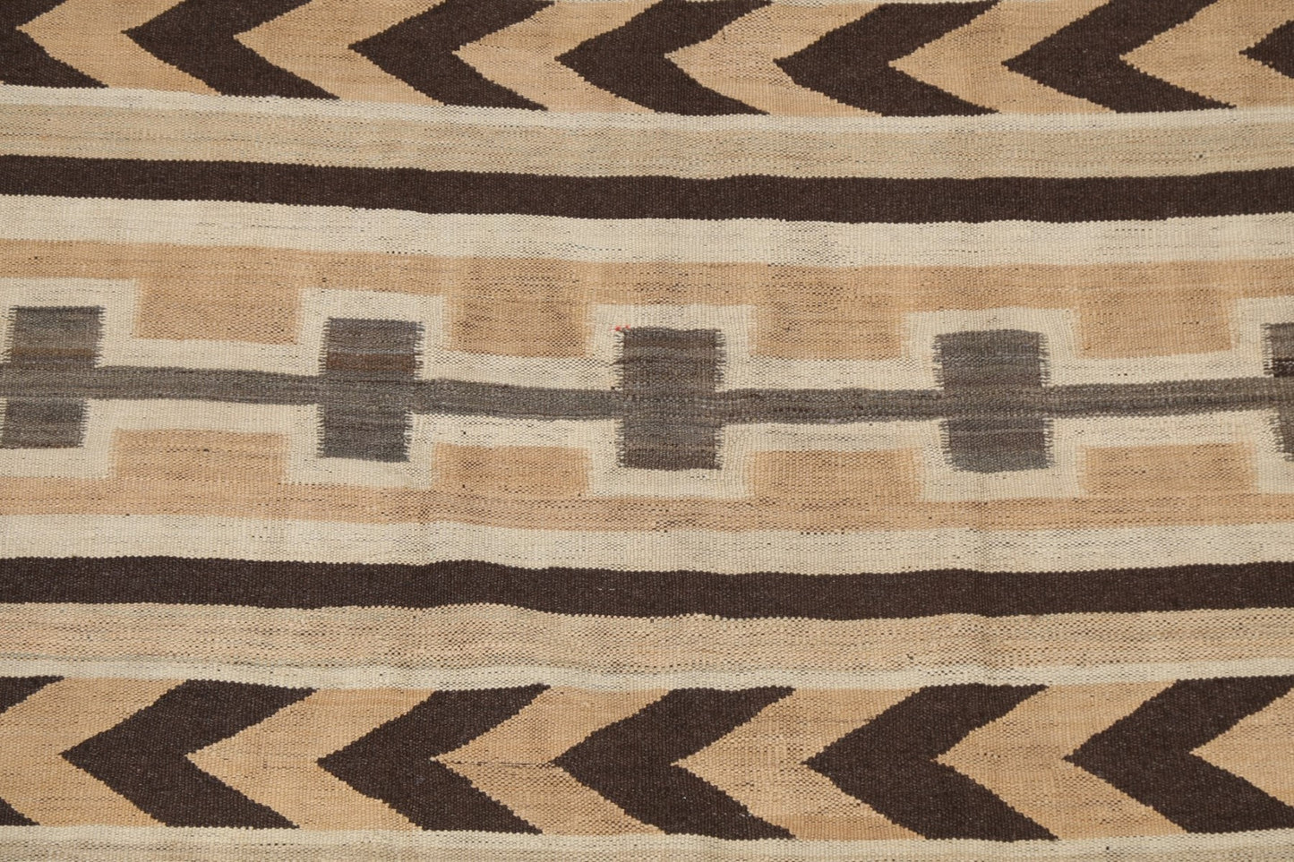 Natural Dye Kilim Flat-Weave Area Rug 5x7