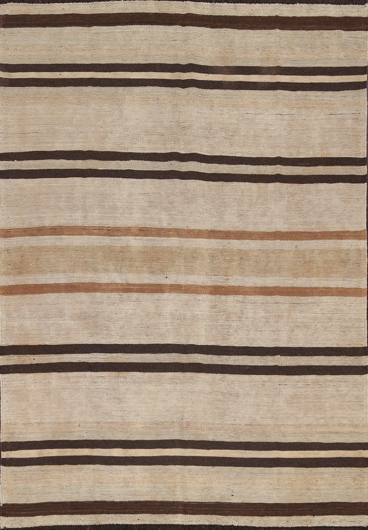 Natural Dye Kilim Flat-Weave Area Rug 5x7