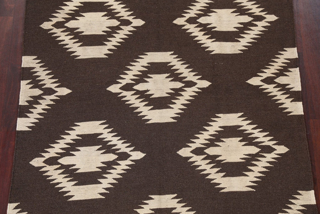 Natural Dye Kilim Flat-Weave Area Rug 5x7