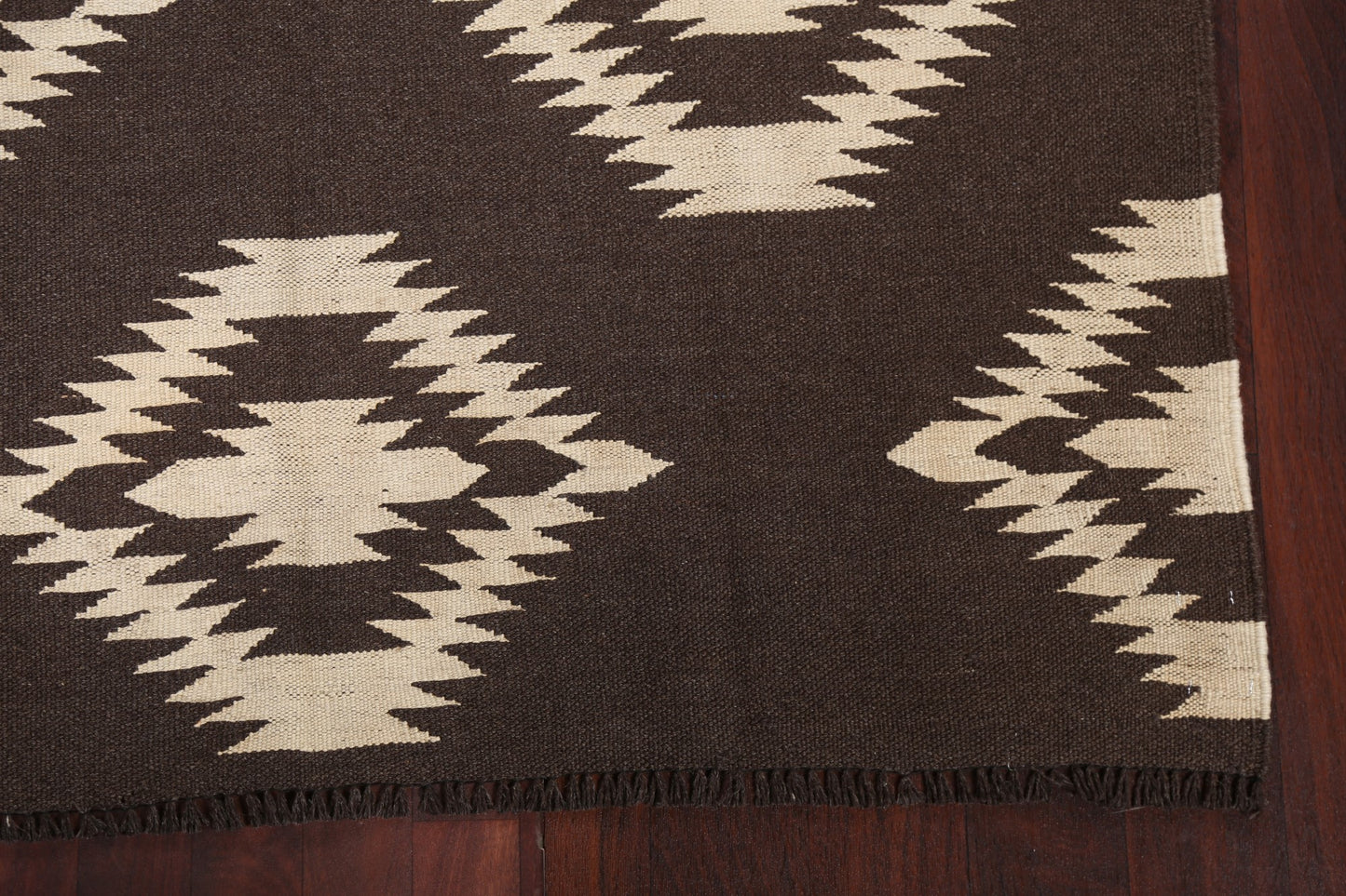 Natural Dye Kilim Flat-Weave Area Rug 5x7