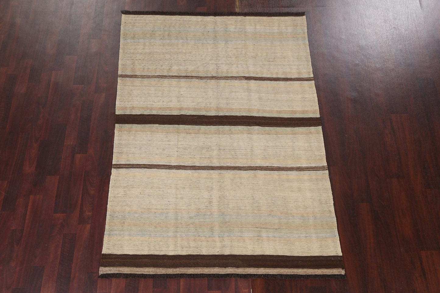 Natural Dye Kilim Wool Area Rug 5x7