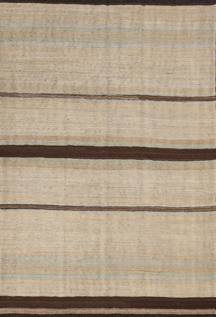 Natural Dye Kilim Wool Area Rug 5x7