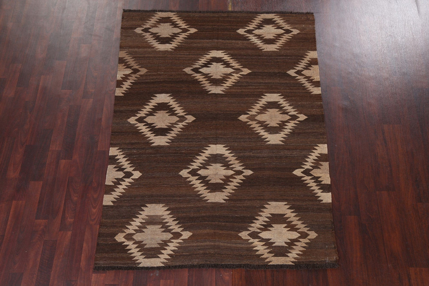 Natural Dye Tribal Kilim Wool Area Rug 5x7