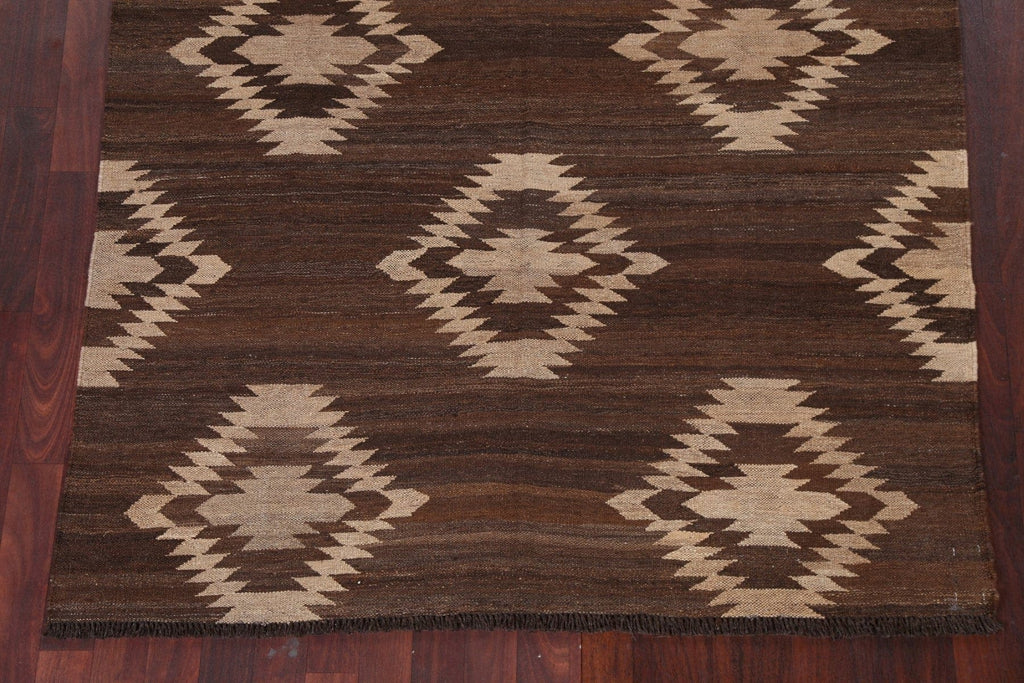 Natural Dye Tribal Kilim Wool Area Rug 5x7