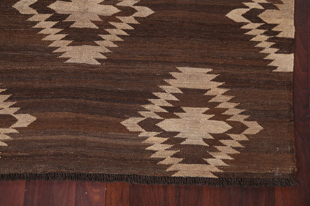 Natural Dye Tribal Kilim Wool Area Rug 5x7