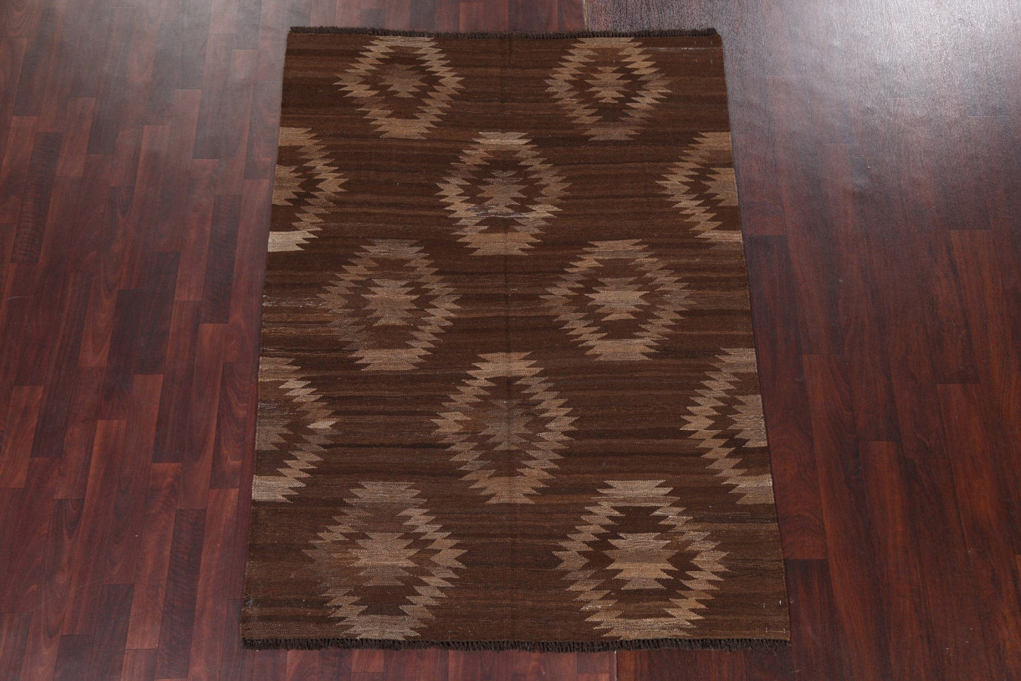 Natural Dye Tribal Kilim Wool Area Rug 5x6