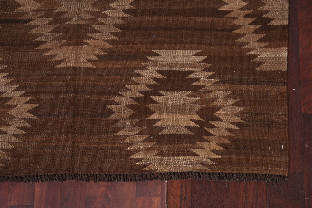 Natural Dye Tribal Kilim Wool Area Rug 5x6