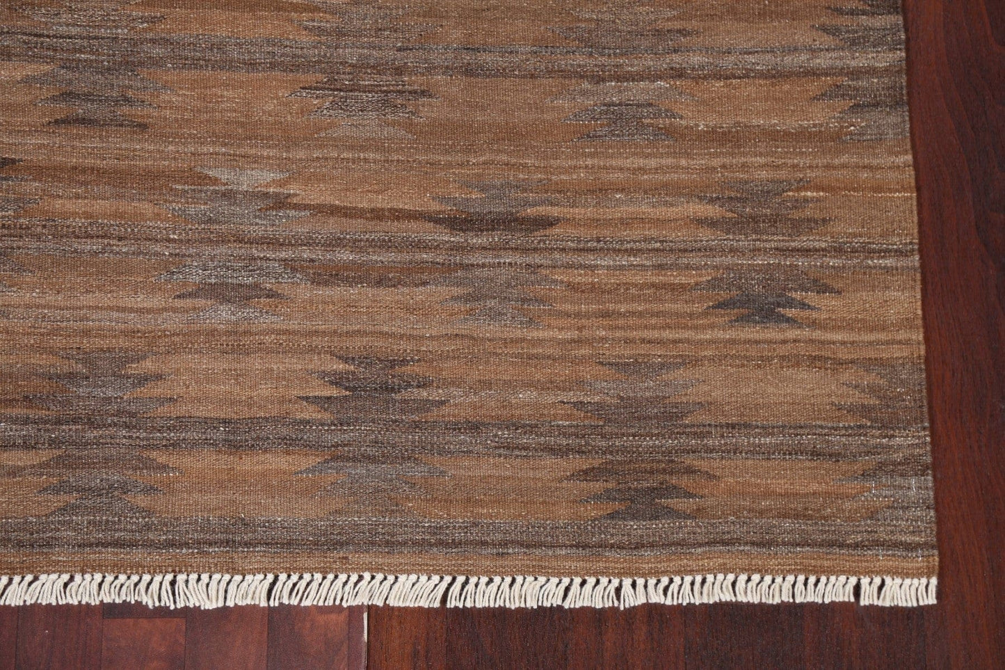 Natural Dye Kilim Flat-Weave Area Rug 5x7