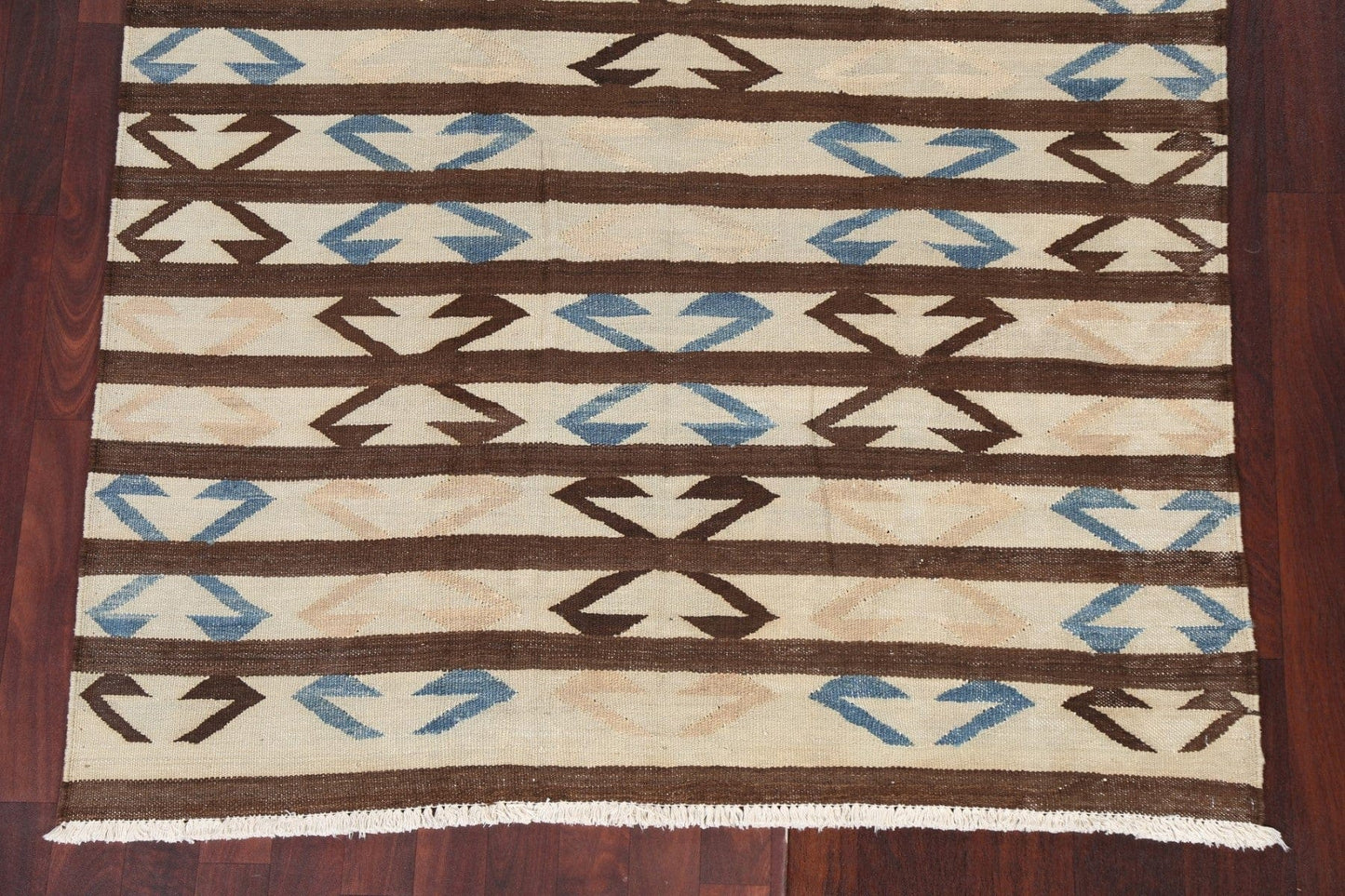 Natural Dye Tribal Kilim Wool Area Rug 5x7