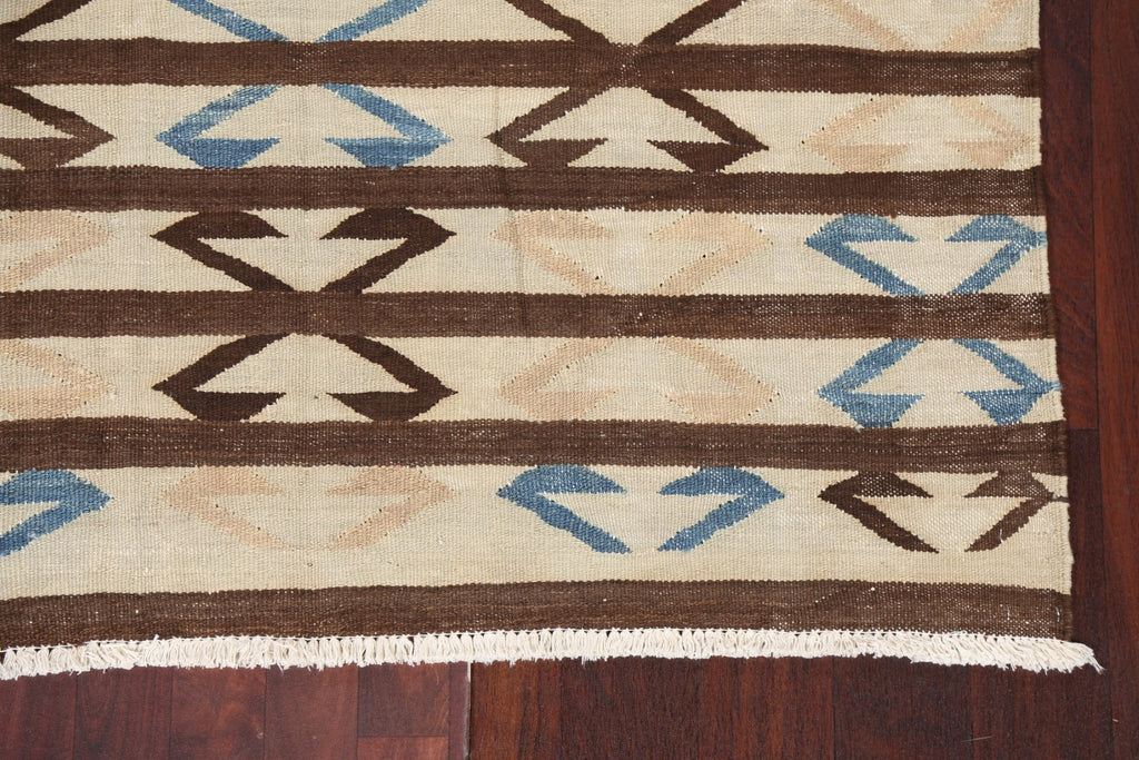 Natural Dye Tribal Kilim Wool Area Rug 5x7