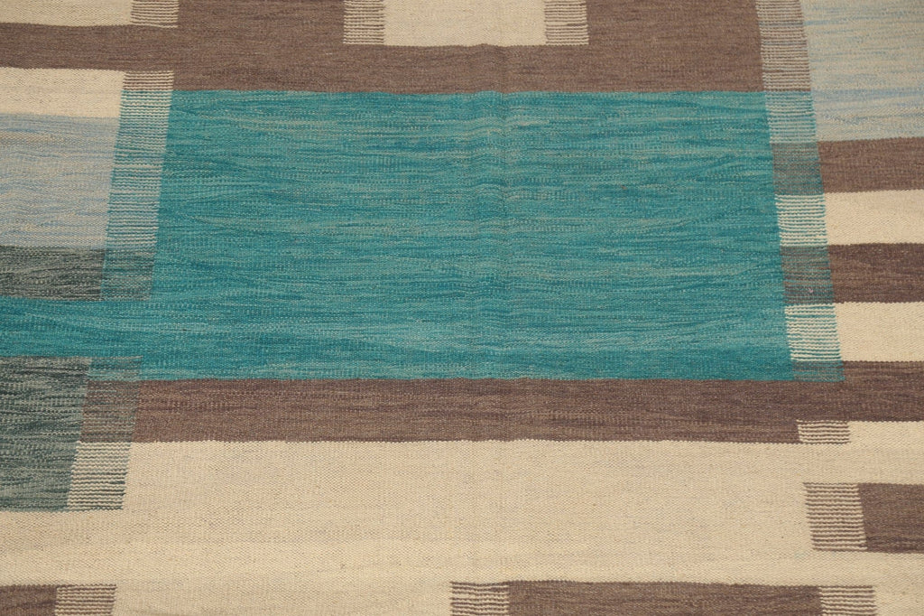 Natural Dye Kilim Flat-Weave Area Rug 10x13