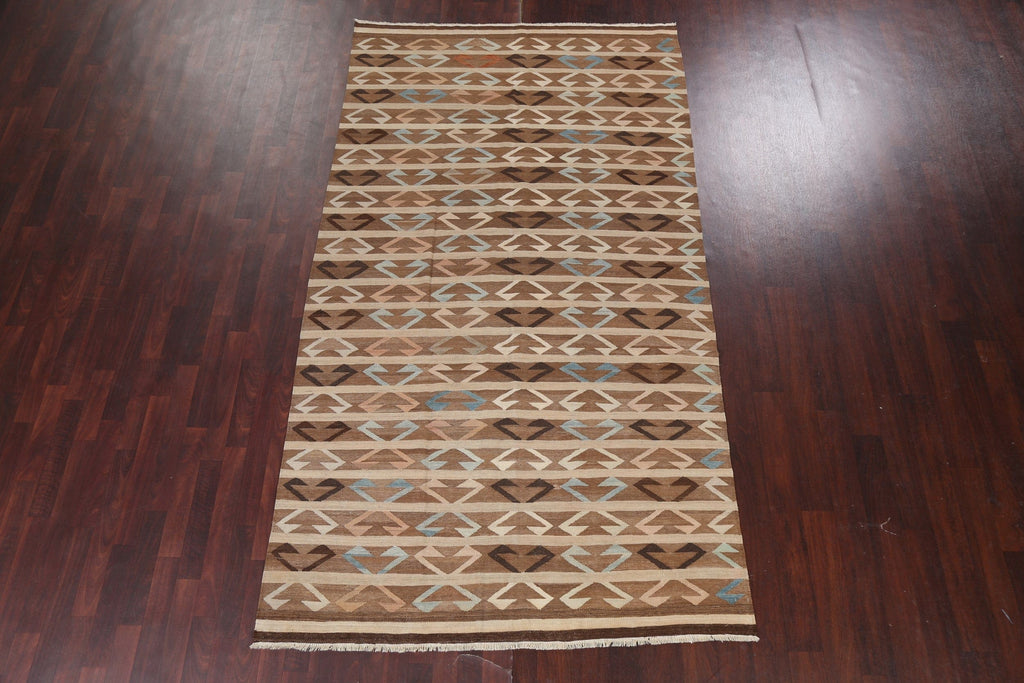 Natural Dye Kilim Wool Area Rug 6x10