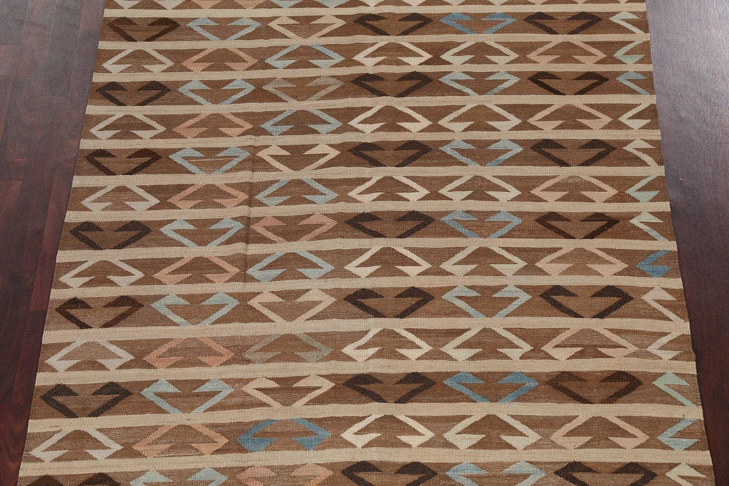 Natural Dye Kilim Wool Area Rug 6x10