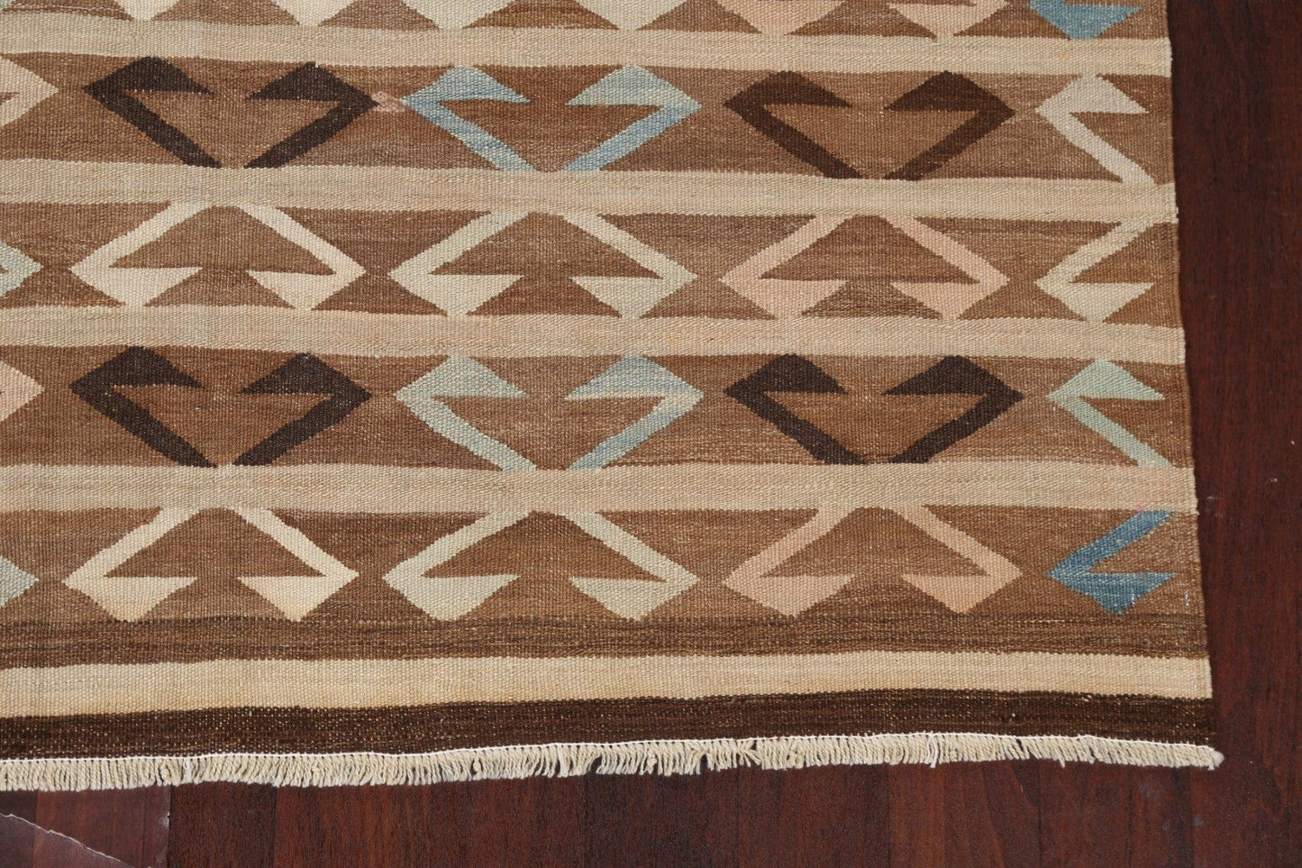 Natural Dye Kilim Wool Area Rug 6x10