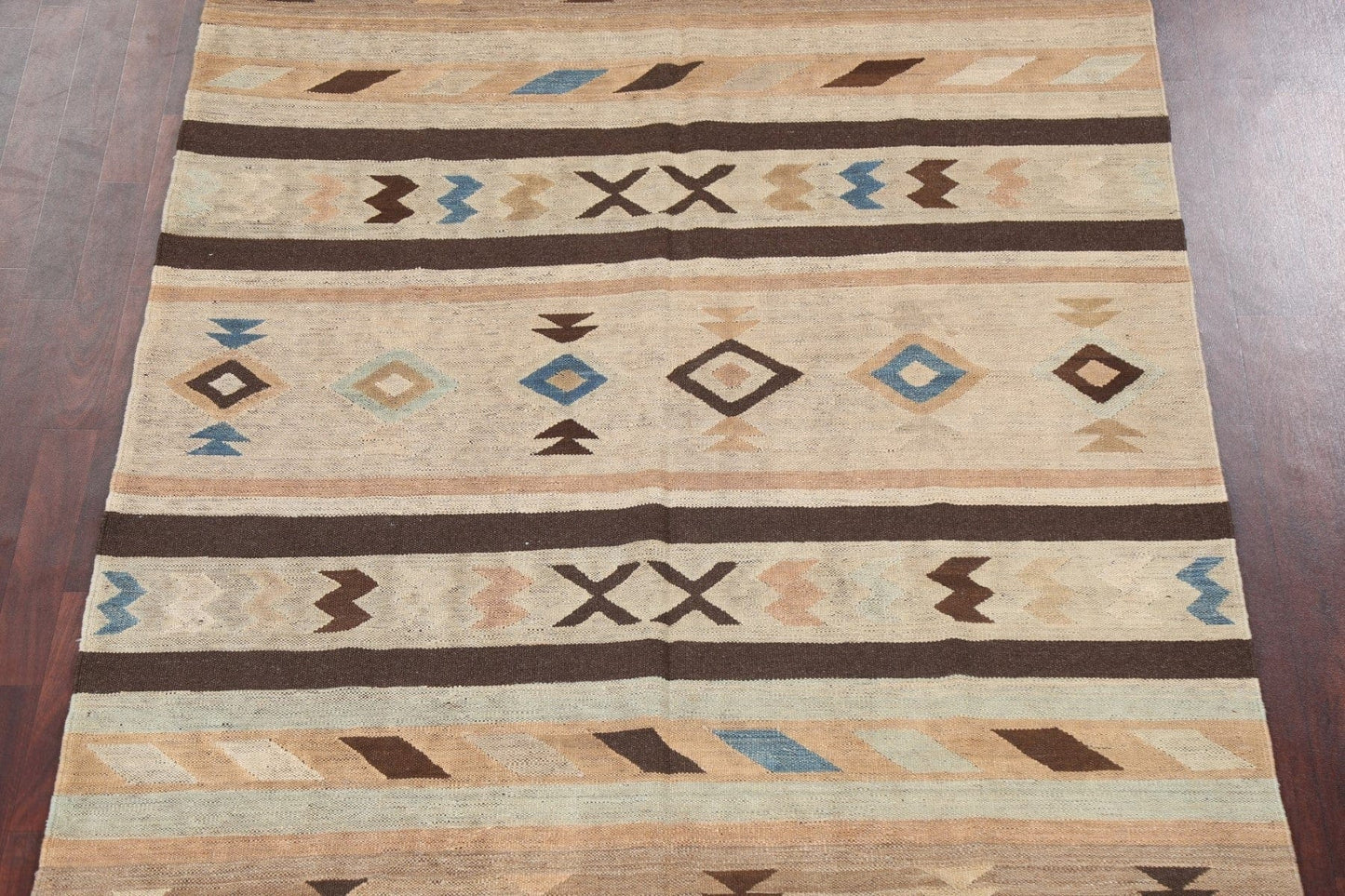 Natural Dye Kilim Wool Area Rug 6x13