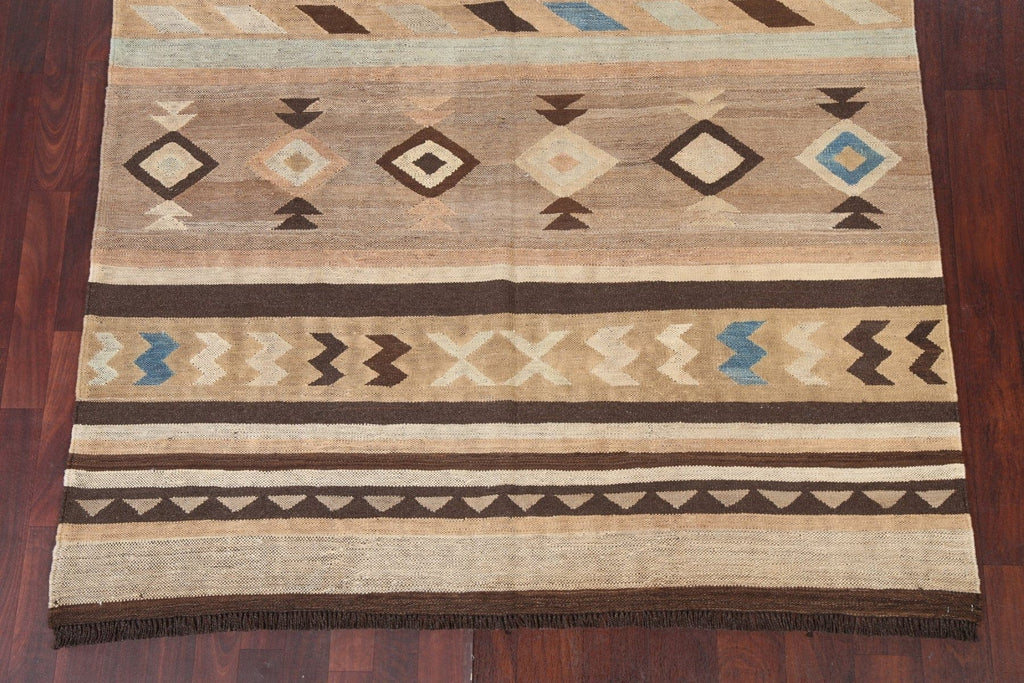 Natural Dye Kilim Wool Area Rug 6x13