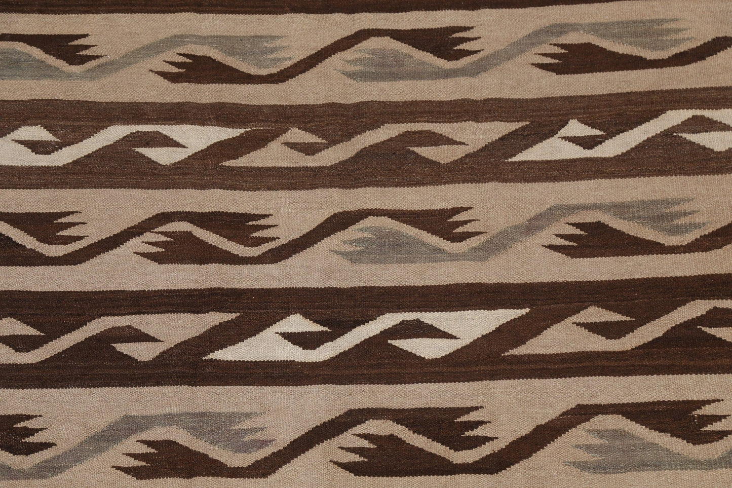 Natural Dye Kilim Flat-Weave Area Rug 5x10