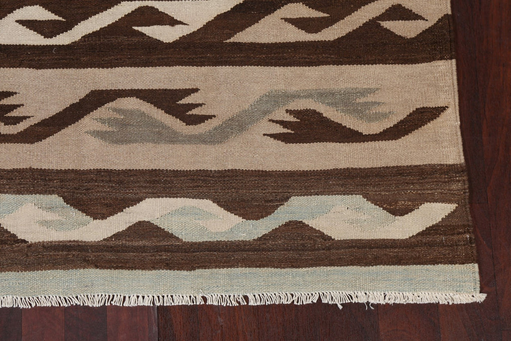 Natural Dye Kilim Flat-Weave Area Rug 5x10