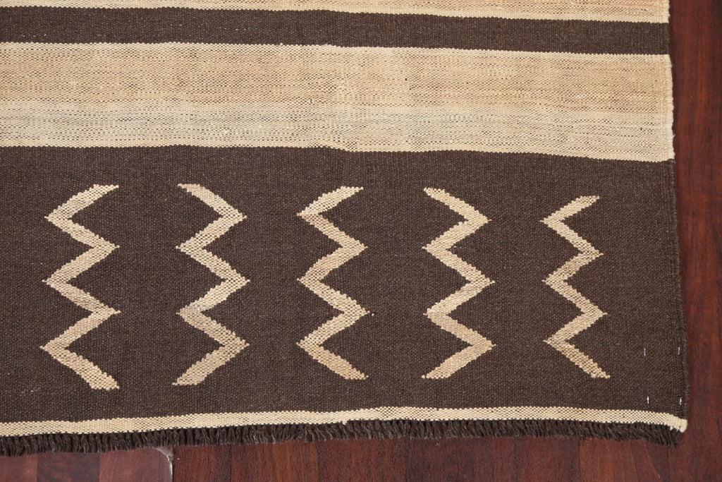 Natural Dye Kilim Flat-Weave Area Rug 5x8