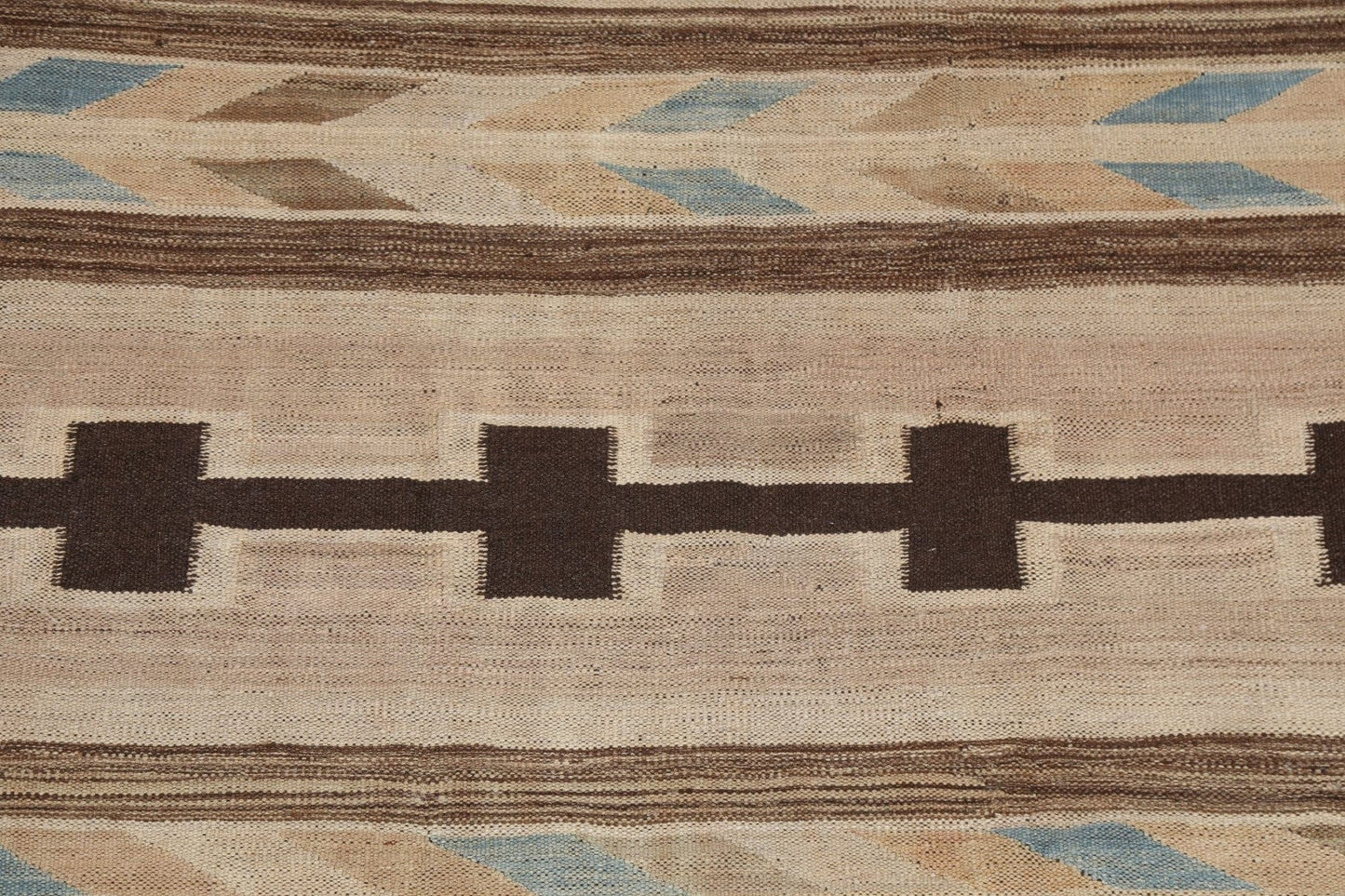 Natural Dye Wool Kilim Tribal Area Rug 5x9