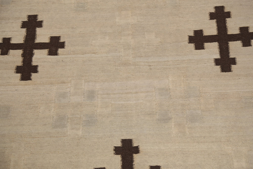 Natural Dye Kilim Flat-Weave Area Rug 5x10